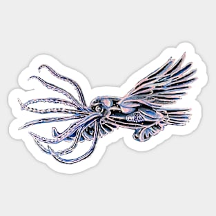 Deep Sea Squid Owl Sticker